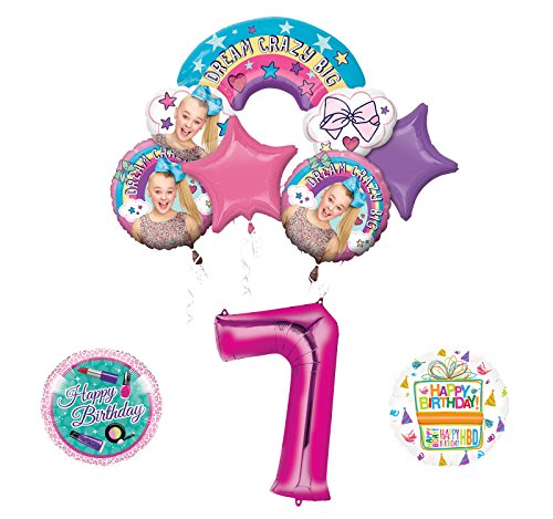 Mayflower Products JoJo Siwa 7th Birthday Balloon Bouquet Decorations and Party Supplies