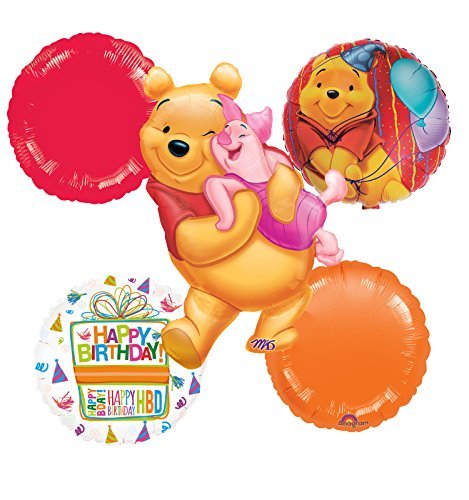 Winnie The Pooh "Party" Birthday Party Balloon Bouquet Decorations