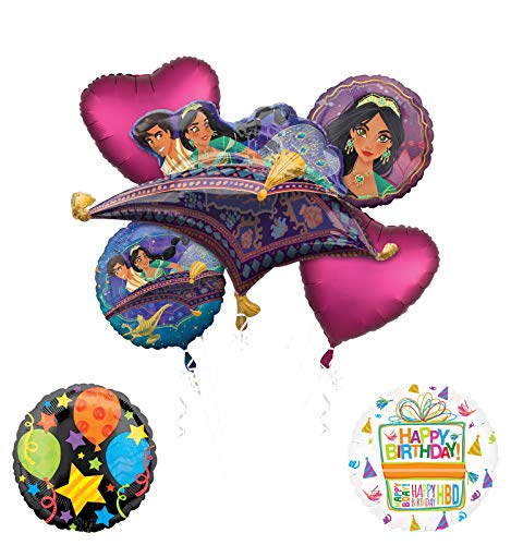 Mayflower Products Aladdin Birthday Party Supplies Princess Jasmine Balloon Bouquet Decorations