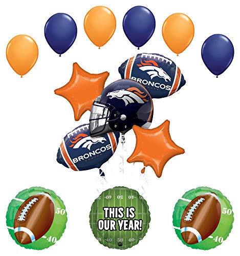 Mayflower Products Denver Broncos Football Party Supplies This is Our Year Balloon Bouquet Decoration