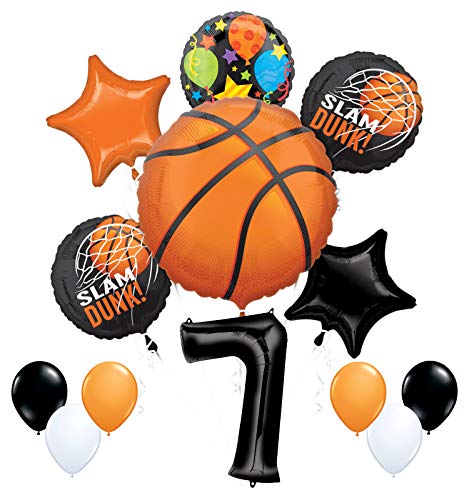 Mayflower Products Basketball 7th Birthday Party Supplies Nothin' But Net Balloon Bouquet Decorations