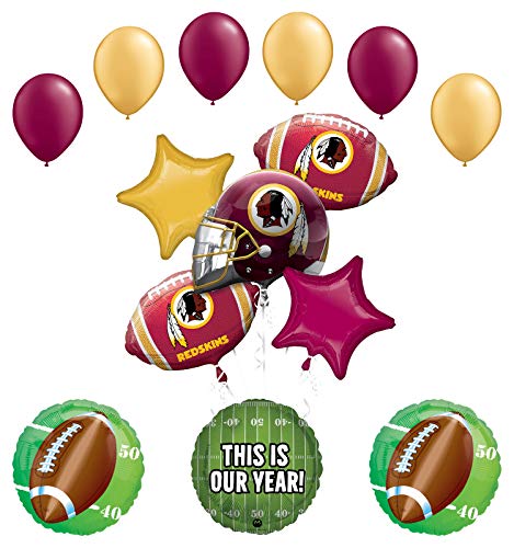 Mayflower Products Washington Redskins Football Party Supplies This is Our Year Balloon Bouquet Decoration