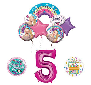 Mayflower Products JoJo Siwa 5th Birthday Balloon Bouquet Decorations and Party Supplies