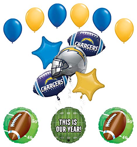 Mayflower Products Los Angeles Chargers Football Party Supplies This is Our Year Balloon Bouquet Decoration