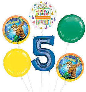 Aquaman 5th Birthday Party Supplies Balloon Bouquet Decorations
