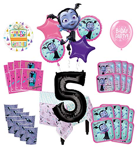 Mayflower Products Vampirina 5th Birthday Party Supplies 8 Guest Decoration Kit and Balloon Bouquet