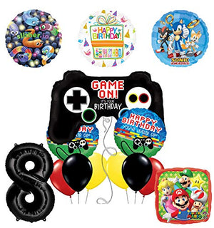 Mayflower Products Video Gamers 8th Birthday Party Supplies Balloon Decorations