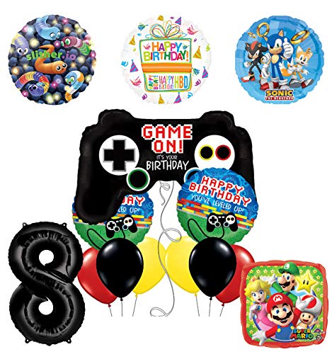 Mayflower Products Video Gamers 8th Birthday Party Supplies Balloon Decorations