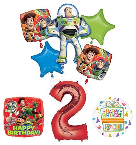 Toy Story 2nd Birthday Party Supplies and Balloon Bouquet Decorations