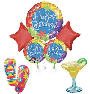 Retirement Party Supplies and Balloon Bouquet Decoration Kit "Permanent Vacation"