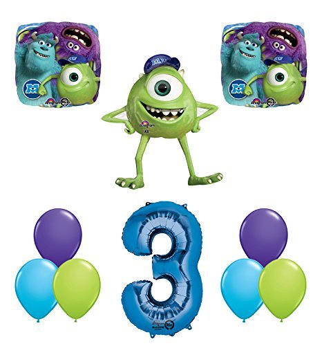 The Ultimate Monsters University Monsters Inc 3rd Birthday Party Supplies and Balloon Decorations