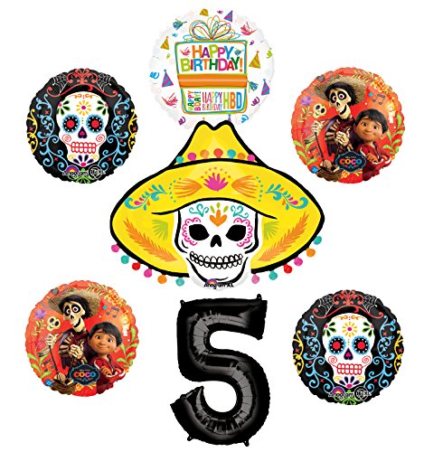 Coco Party Supplies 5th Birthday Balloon Bouquet Decorations