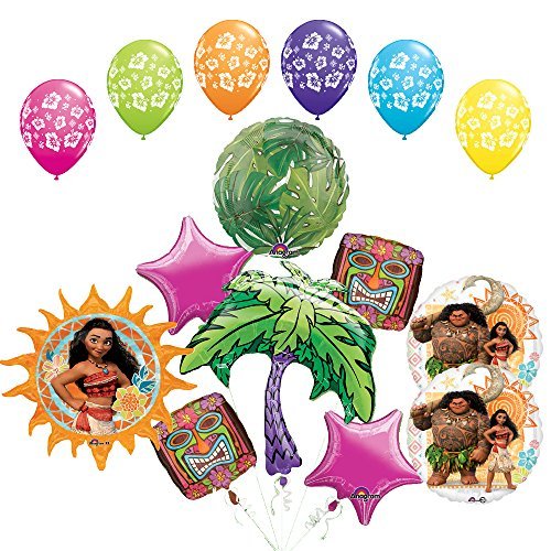 The Ultimate 15pc Moana Tropical Party Supplies and Balloon Decorations
