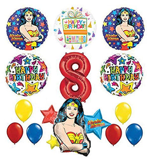 Mayflower Products Wonder Woman 8th Birthday Party Supplies and Balloon Decorations