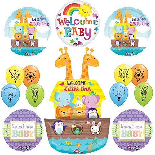 Jungle Safari Welcome Baby Shower Party Supplies Buggy Balloon Bouquet  Decorations 