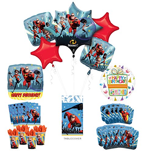 Incredibles Party Supplies 8 Guests Birthday Balloon Bouquet Decorations