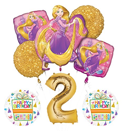 NEW! Tangled Rapunzel Disney Princess 2nd BIRTHDAY PARTY Balloon decorations supplies