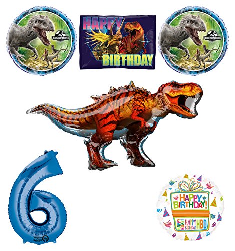 Jurassic World Dinosaur 6th Birthday Party Supplies and Balloon Decorations