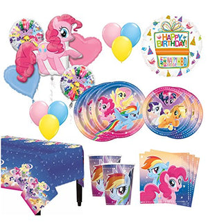 The Ultimate 8 Guest 53pc My Little Pony Birthday Party Supplies and Balloon Bouquet Decoration Kit