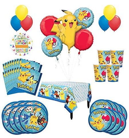 Pokemon Balloons For Birthdays and Parties - 10 years Package 2