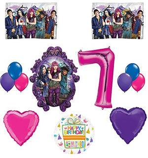 The Descendants Party Supplies and 7th Birthday Balloon Bouquet Decorations