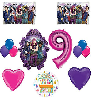 The Descendants Party Supplies and 9th Birthday Balloon Bouquet Decorations