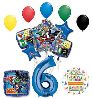 The Ultimate Justice League Superhero 6th Birthday Party Supplies and Balloon Decorations