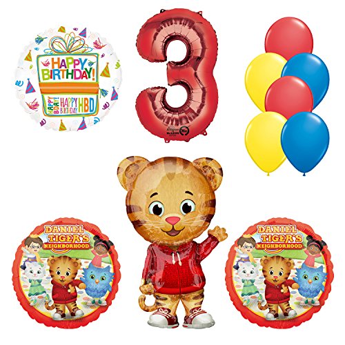 Daniel Tiger Neighborhood 3rd Birthday Party Supplies and Balloon Decorations