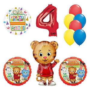 Daniel Tiger Neighborhood 4th Birthday Party Supplies and Balloon Decorations