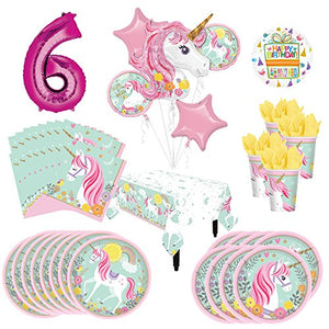 Magical Unicorn Party Supplies 8 Guests 6th Birthday Balloon Bouquet Decorations