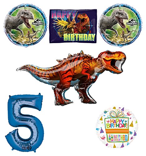 Jurassic World Dinosaur 5th Birthday Party Supplies and Balloon Decorations