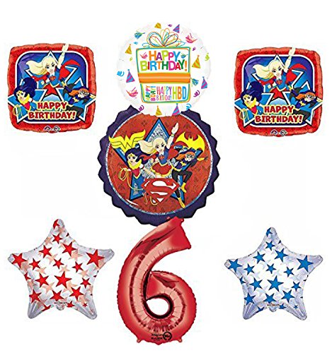 DC Super Hero Girls 6th Birthday Party Supplies and Balloon Decorations