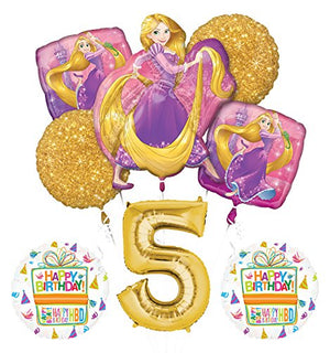 NEW! Tangled Rapunzel Disney Princess 5th BIRTHDAY PARTY Balloon decorations supplies