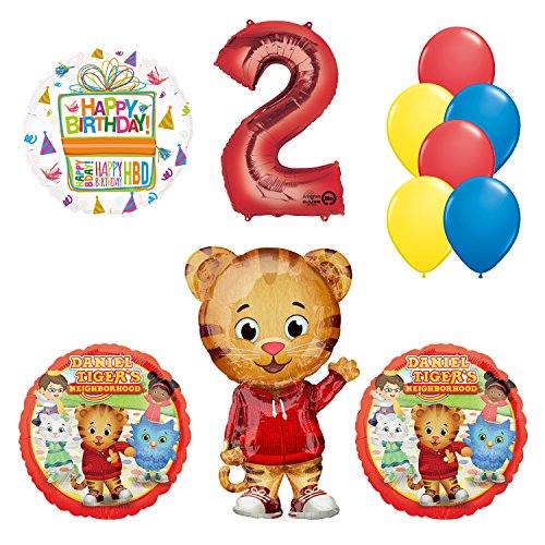 Daniel Tiger Neighborhood 2nd Birthday Party Supplies and Balloon Decorations