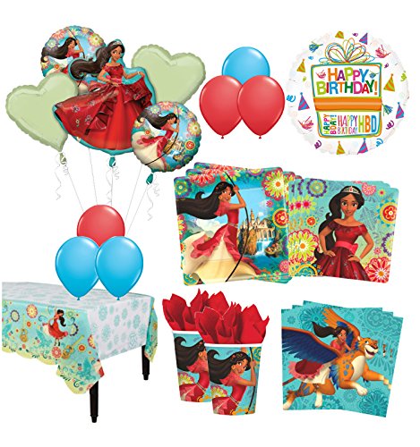 The Ultimate 8 Guest 53pc Princess Elena of Avalor Birthday Party Supplies and Balloon Decoration Kit