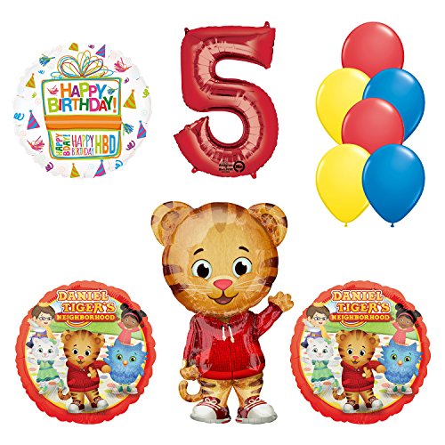 Daniel Tiger Neighborhood 5th Birthday Party Supplies and Balloon Decorations