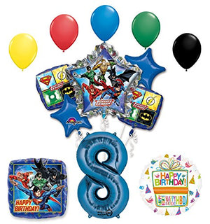 The Ultimate Justice League Superhero 8th Birthday Party Supplies and Balloon Decorations