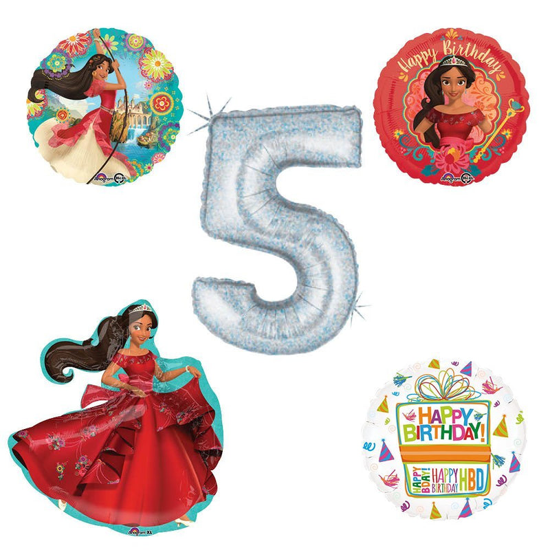 Princess Elena Of Avalor Holographic 5th Birthday Party Balloon Kit Decorating Supplies