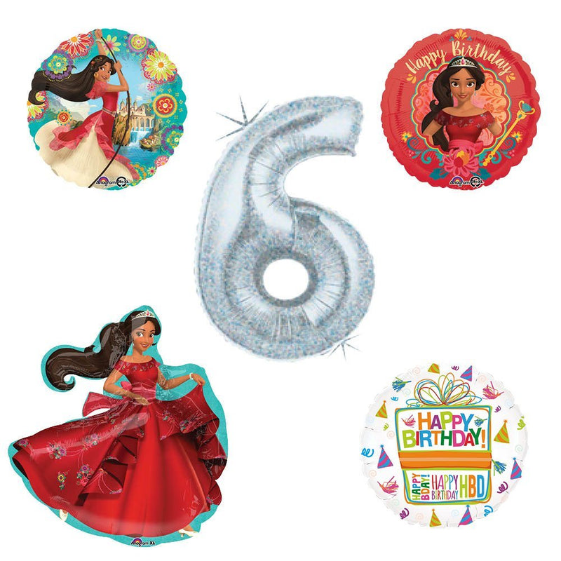 Princess Elena Of Avalor Holographic 6th Birthday Party Balloon Kit Decorating Supplies