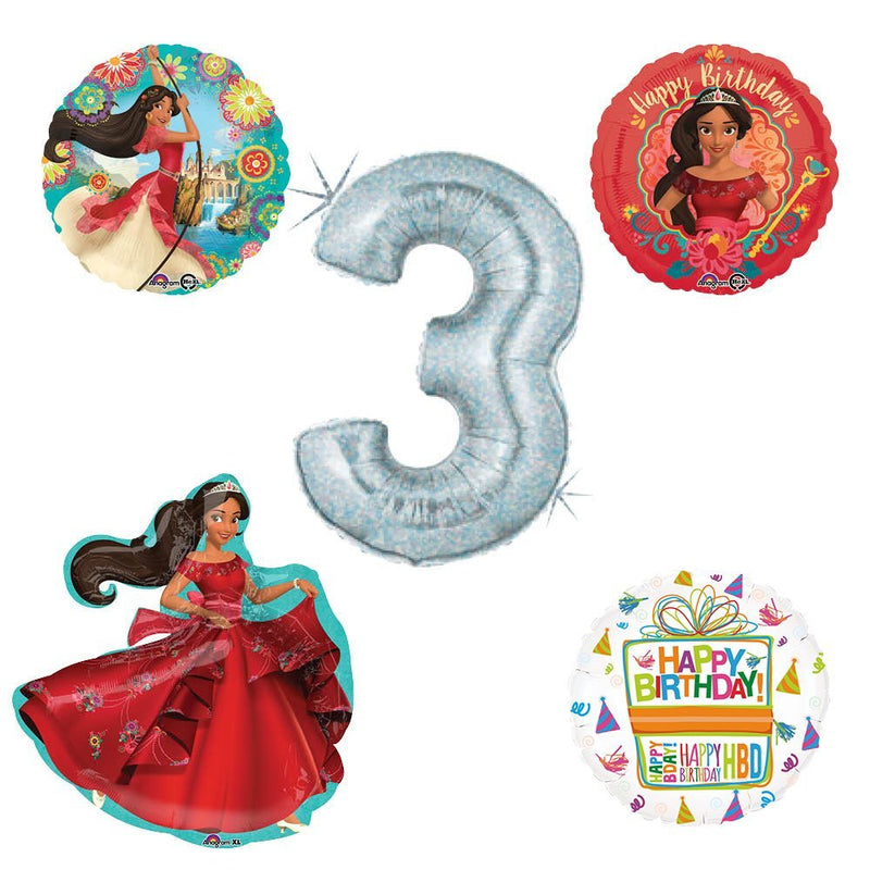 Princess Elena Of Avalor Holographic 3rd Birthday Party Balloon Kit Decorating Supplies