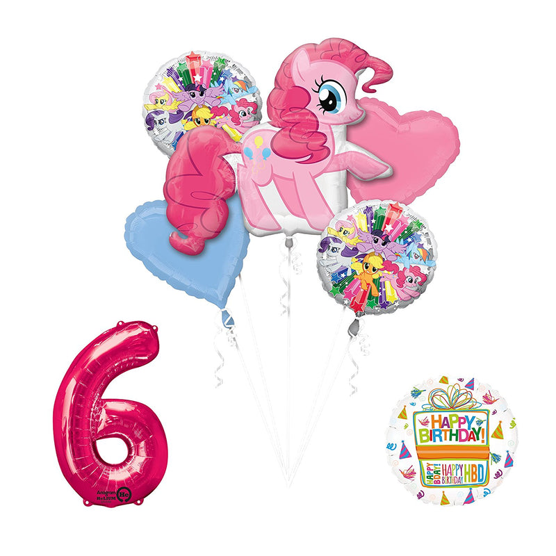 My Little Pony Pinkie Pie 6th Birthday Party Supplies and Balloon Decorations