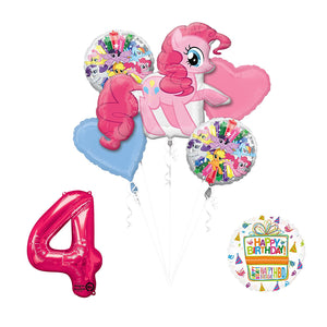 My Little Pony Pinkie Pie 4th Birthday Party Supplies and Balloon Decorations