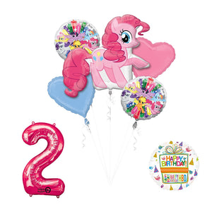 My Little Pony Pinkie Pie 2nd Birthday Party Supplies and Balloon Decorations