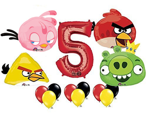 The Ultimate Angry Birds 5th Birthday Party Supplies and Balloon Decorations