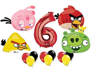 The Ultimate Angry Birds 6th Birthday Party Supplies and Balloon Decorations